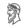 Ink drawing of Plato